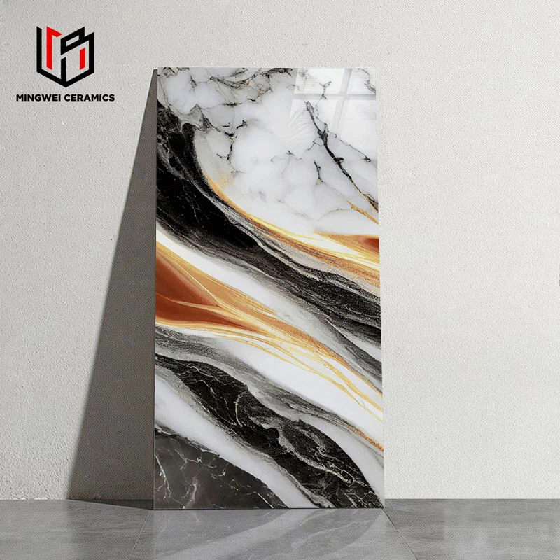 Värvilised klaasitud poleeritud kuldsed plaadid